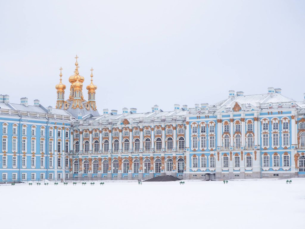 Le palais de Catherine en hiver - saint Pétersbourg
