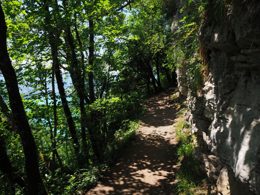 Trail to Angon waterfall near Annecy