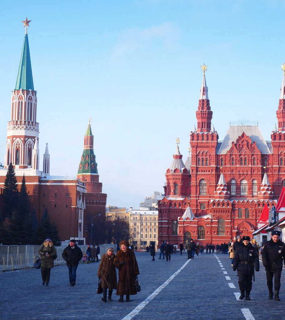 la place rouge de Moscou en hiver