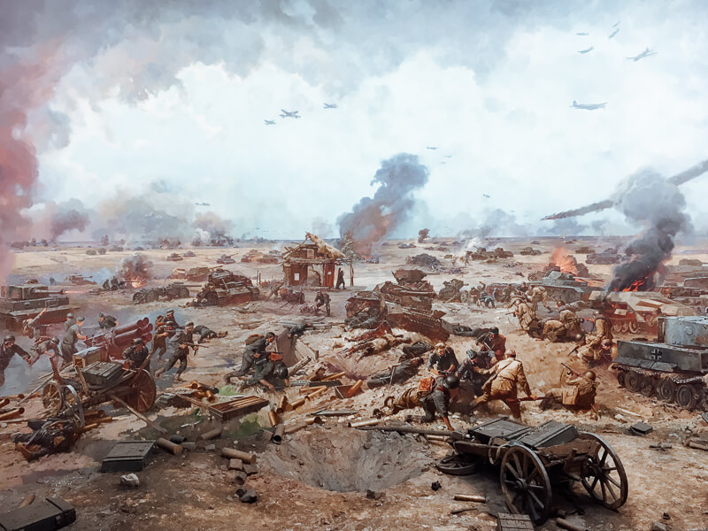 Peinture murale au musée de la grande guerre patriotique 