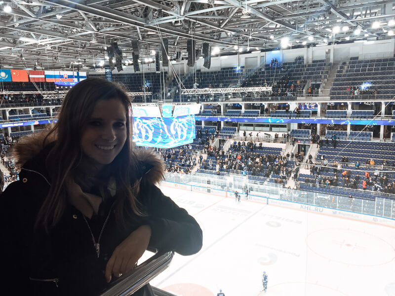 Match de hockey sur glace à Moscou