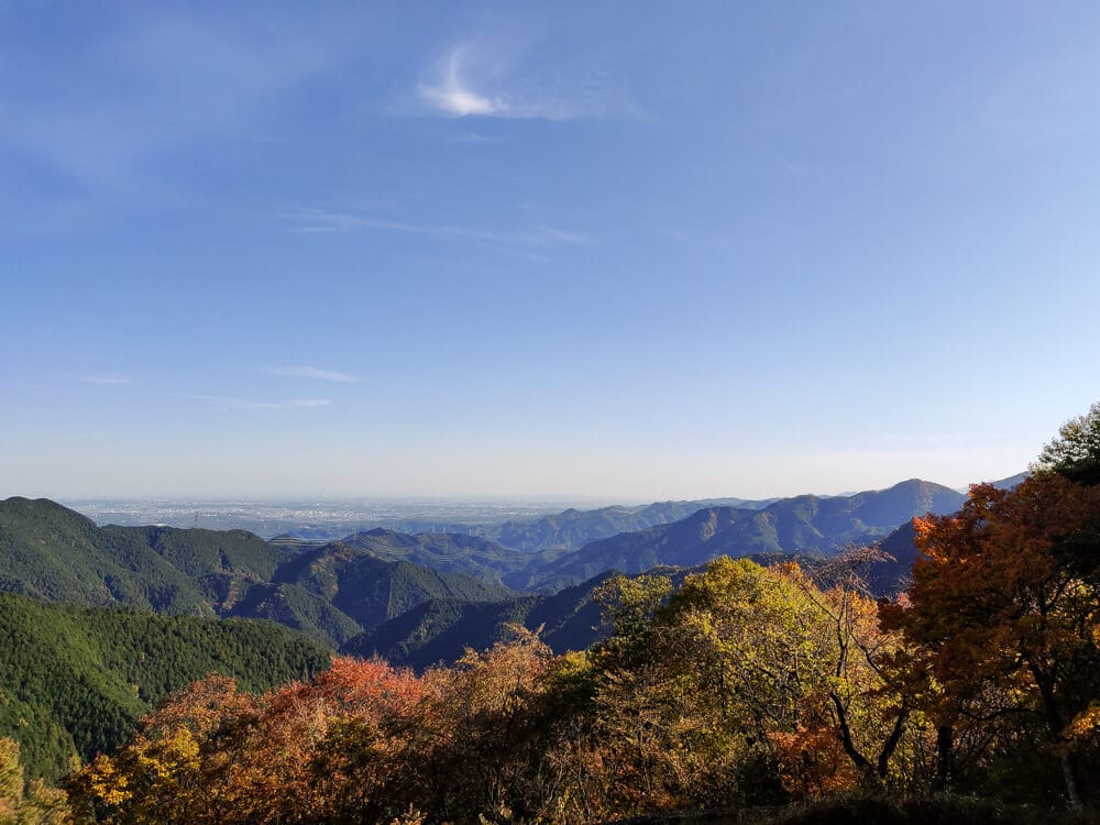 Vue depuis l'observatoire du mont Mitake
