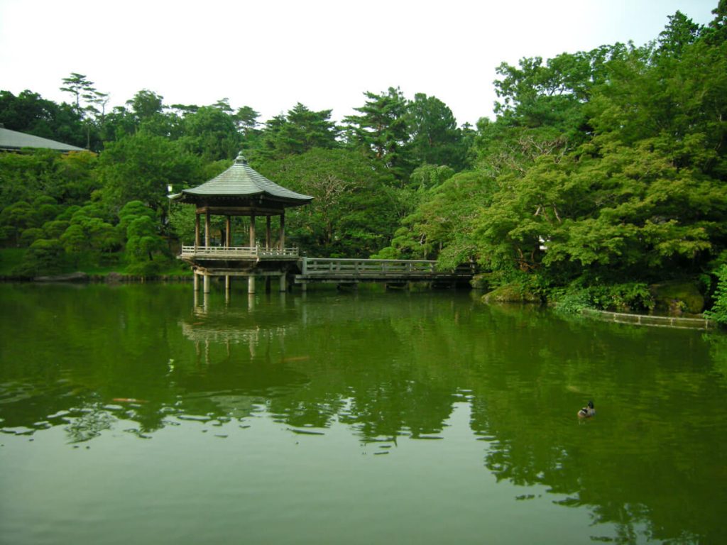pond in the park of Narita san Shinsho-ji temple