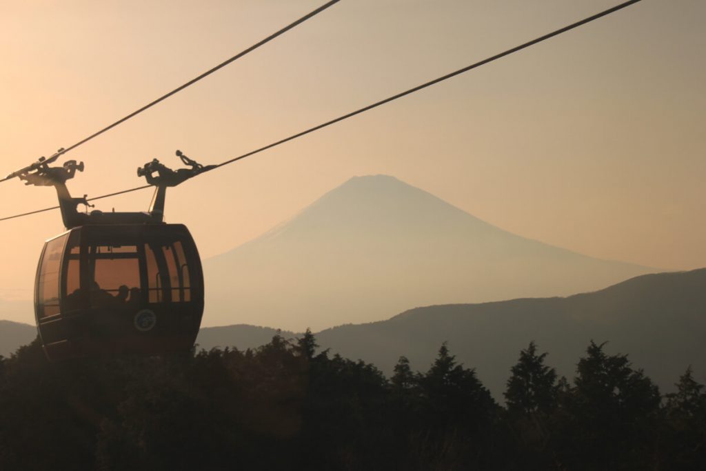 view of the mount Fuji from Hakone Ropeway