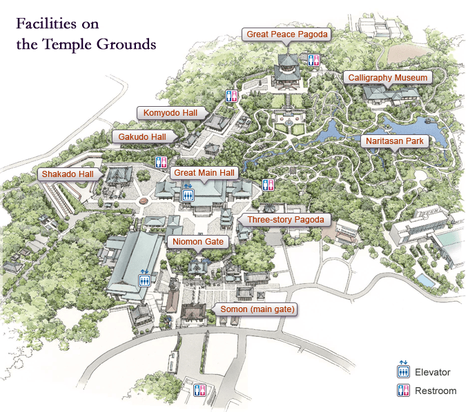 Map Narita san Shinsho-ji temple