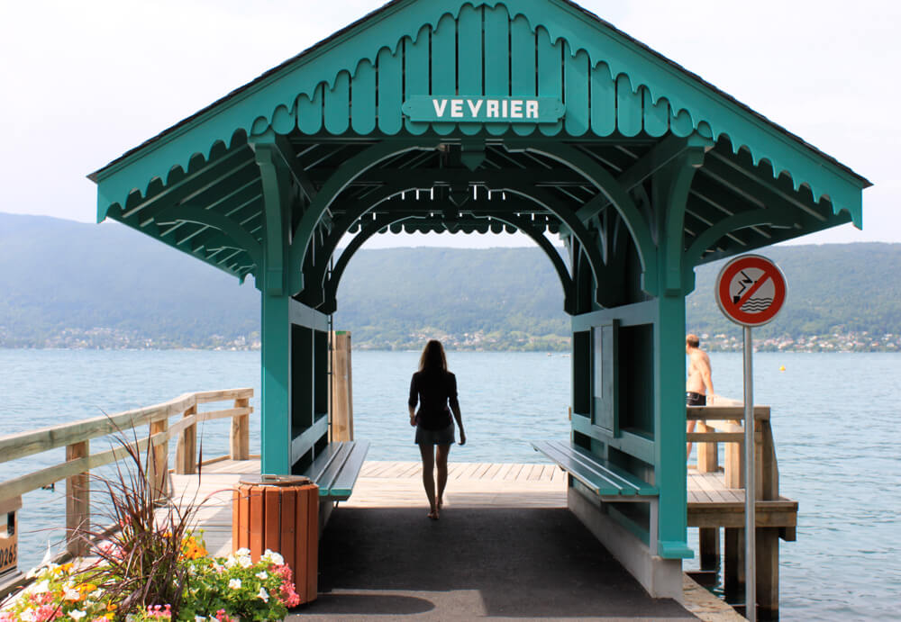 tour du lac d’Annecy à vélo: le port de Veyrier-du-Lac