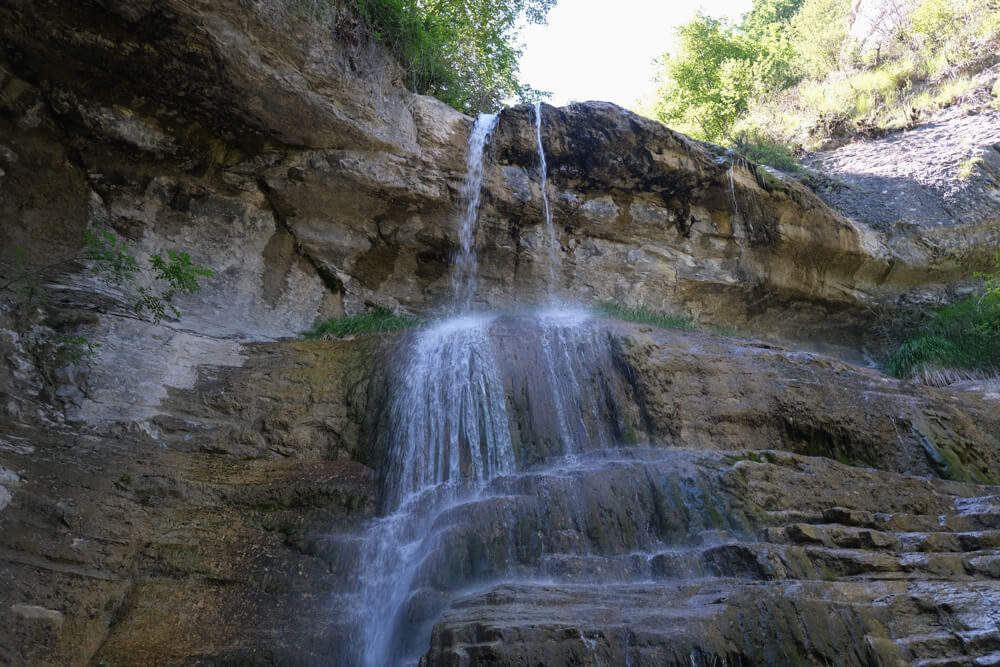 le haut de la cascade du Pichut