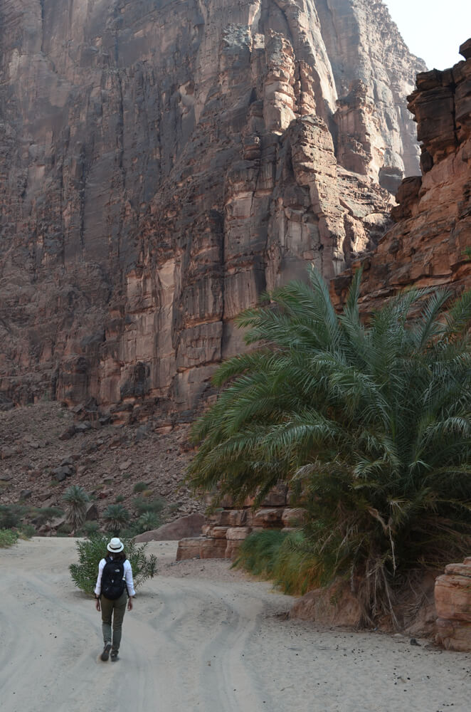 début de la randonnée du Wadi Disah 